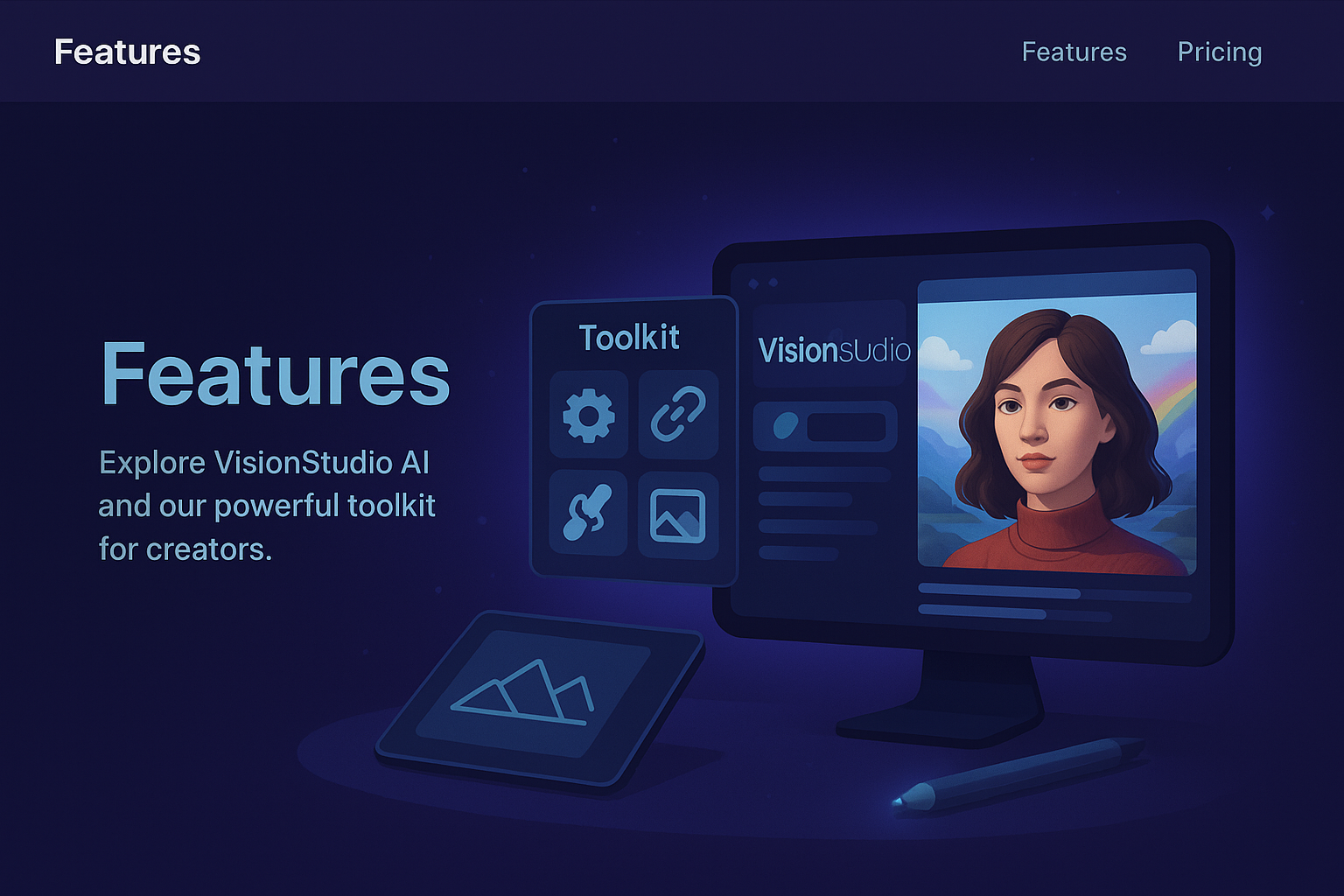 NovelVision AI Features - Dual-Layer Creative Platform
